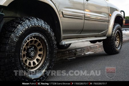 17x8.5 SC Racing 177208 Sand Bronze on Nissan Patrol