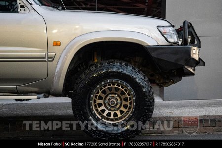 17x8.5 SC Racing 177208 Sand Bronze on Nissan Patrol