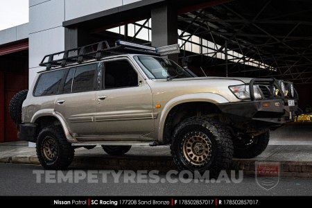17x8.5 SC Racing 177208 Sand Bronze on Nissan Patrol