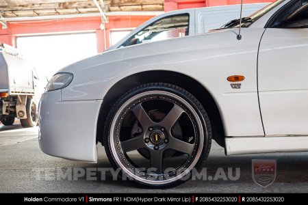 20x8.5 20x9.5 Simmons FR-1 Hyper Dark on Holden Commodore VT