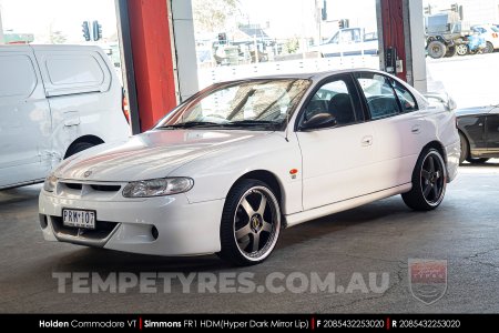 20x8.5 20x9.5 Simmons FR-1 Hyper Dark on Holden Commodore VT