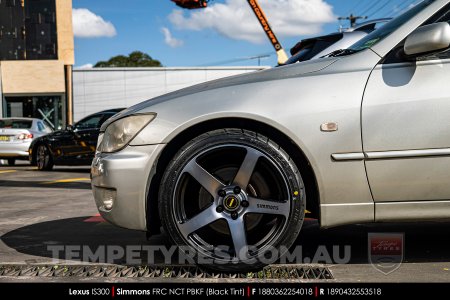 18x8.0 18x9.0 Simmons FR-C Black Tint NCT on Lexus IS