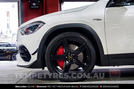 20x8.5 20x10 Simmons FR-C Satin Black NCT on Mercedes GLA-Class