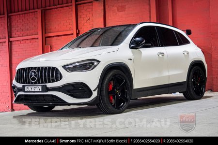 20x8.5 20x10 Simmons FR-C Satin Black NCT on Mercedes GLA-Class