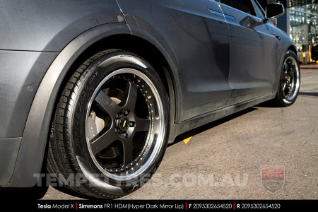 20x8.5 20x9.5 Simmons FR-1 Hyper Dark on Tesla Model X