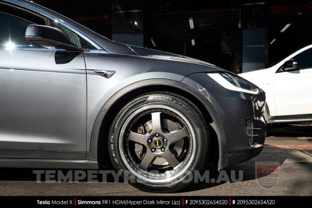 20x8.5 20x9.5 Simmons FR-1 Hyper Dark on Tesla Model X