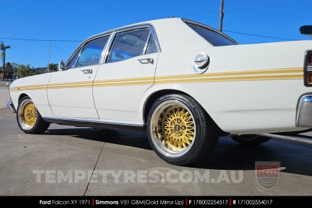 17x8.0 17x10 Simmons V51 GBM on Ford Falcon