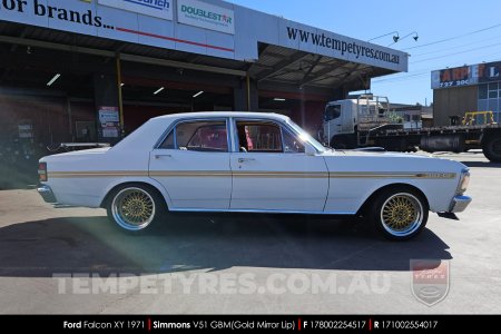 17x8.0 17x10 Simmons V51 GBM on Ford Falcon