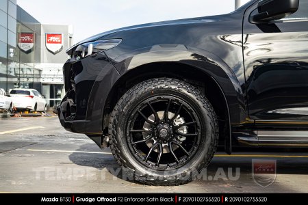 20x9.0 Grudge Offroad F2 Enforcer Satin Black on Mazda BT50