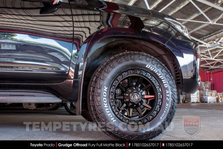 17x8.5 Grudge Offroad F1 Fury Matte Black on Toyota Prado