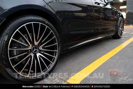 20x8.5 20x9.5 4612 Black Polished on Mercedes S-Class