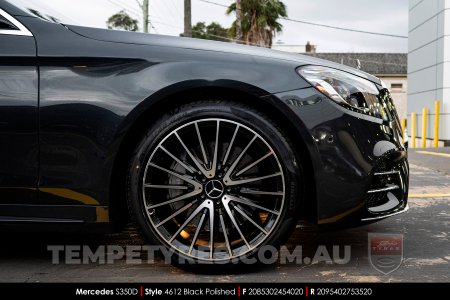 20x8.5 20x9.5 4612 Black Polished on Mercedes S-Class