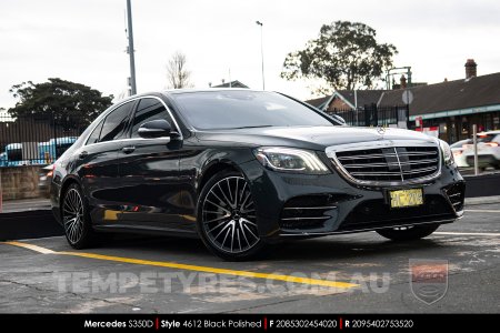 20x8.5 20x9.5 4612 Black Polished on Mercedes S-Class