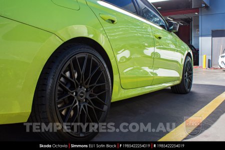 19x8.5 Simmons EU1 Satin Black on Skoda Octavia