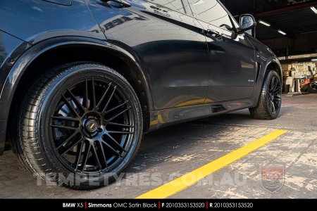 20x8.5 20x10 Simmons OMC Satin Black on BMW X5