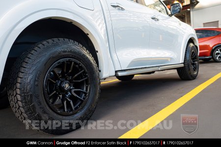 17x9.0 Grudge Offroad F2 Enforcer Satin Black on Great Wall Cannon