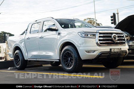 17x9.0 Grudge Offroad F2 Enforcer Satin Black on Great Wall Cannon