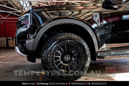 18x9.0 SC Racing DX252 Matt Black on Ford Ranger