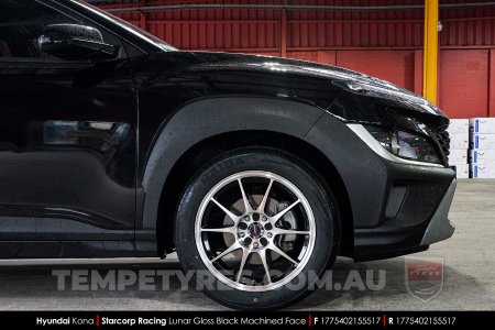 17x7.5 Starcorp Racing LUNAR on Hyundai Kona