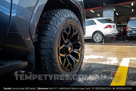 18x9.0 Simmons MAX X11 MBW on Toyota Landcruiser