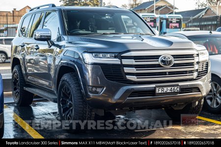 18x9.0 Simmons MAX X11 MBW on Toyota Landcruiser