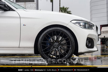 19x8.5 Simmons EU1 Satin Black on BMW 1 Series