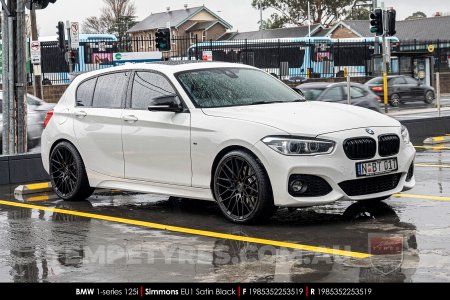 19x8.5 Simmons EU1 Satin Black on BMW 1 Series
