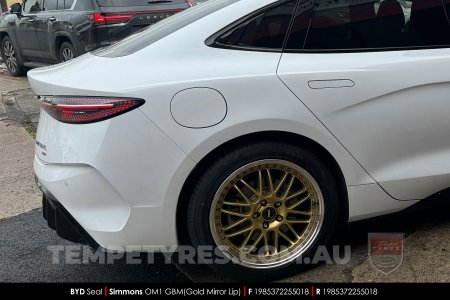 19x8.5 19x9.5 Simmons OM-1 Gold on BYD Seal