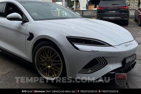 19x8.5 19x9.5 Simmons OM-1 Gold on BYD Seal