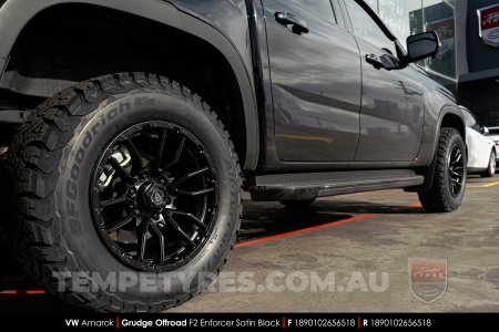 18x9.0 Grudge Offroad F2 Enforcer Satin Black on VW Amarok