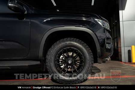 18x9.0 Grudge Offroad F2 Enforcer Satin Black on VW Amarok