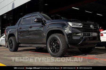 18x9.0 Grudge Offroad F2 Enforcer Satin Black on VW Amarok