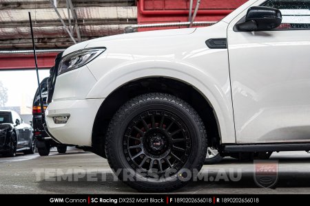 18x9.0 SC Racing DX252 Matt Black on Great Wall Cannon