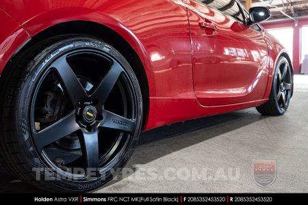 20x8.5 Simmons FR-C Full Satin Black NCT on Holden Astra