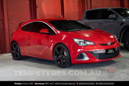 20x8.5 Simmons FR-C Full Satin Black NCT on Holden Astra