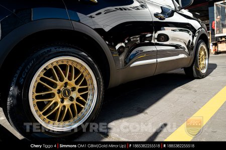 18x8.5 Simmons OM-1 Gold on Chery Tiggo 4