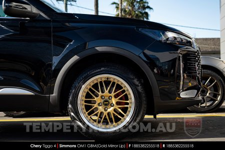 18x8.5 Simmons OM-1 Gold on Chery Tiggo 4