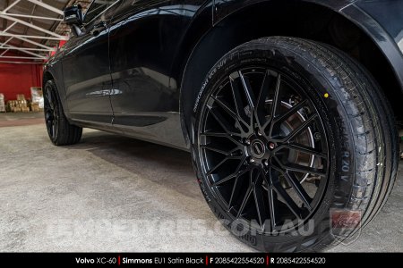 20x8.5 Simmons EU1 Satin Black on Volvo XC60