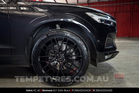 20x8.5 Simmons EU1 Satin Black on Volvo XC60