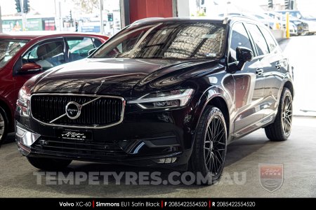 20x8.5 Simmons EU1 Satin Black on Volvo XC60