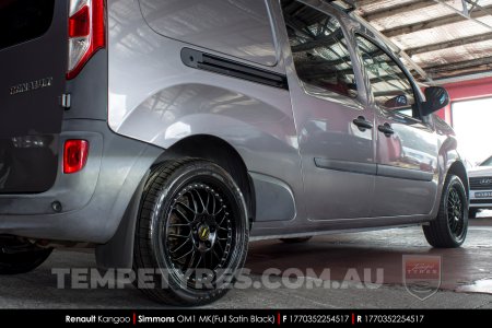17x7.0 17x8.5 Simmons OM-1 Satin Black on Renault Kangoo