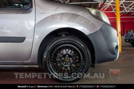 17x7.0 17x8.5 Simmons OM-1 Satin Black on Renault Kangoo