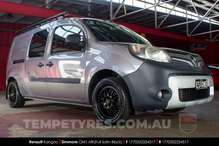 17x7.0 17x8.5 Simmons OM-1 Satin Black on Renault Kangoo