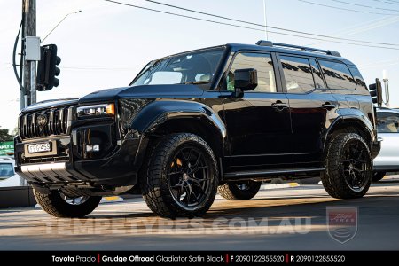20x9.0 Grudge Offroad Gladiator Satin Black on Toyota Prado