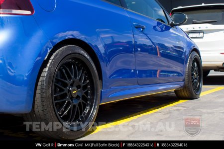 18x8.5 Simmons OM-1 Satin Black on VW Golf R