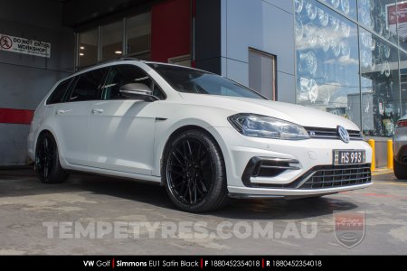 18x8.0 Simmons EU1 Satin Black on VW Golf