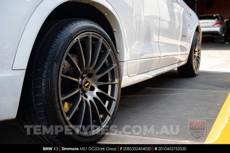 20x8.5 20x10 Simmons MS1 DG on BMW X3