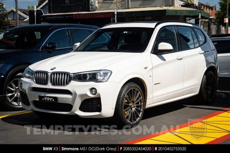 20x8.5 20x10 Simmons MS1 DG on BMW X3