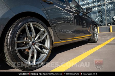 18x8.0 Starcorp Racing 1517 Ghost Gunmetal on Hyundai i30