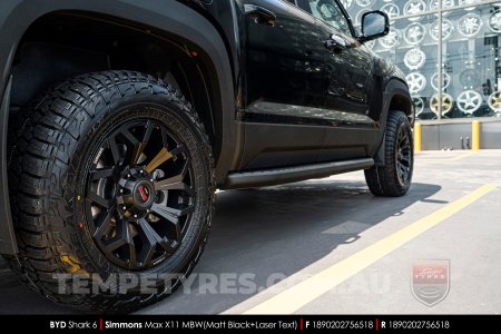 18x9.0 Simmons MAX X11 MBW on BYD Shark 6